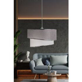 Eslight E65 Ruzgar Modern Açık Gri Tekli Sarkıt Avize