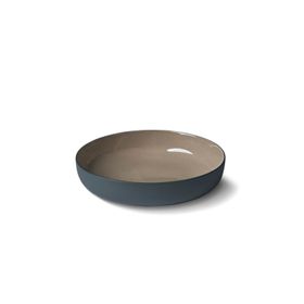 Esma Dereboy Capsule 18 cm Siyah Taş Rengi El Yapımı Porselen Orta Boy Yuvarlak Kase