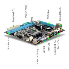 Esonic H81jek 1600 Mhz Ddr3 Soket 1150pin Matx Anakart