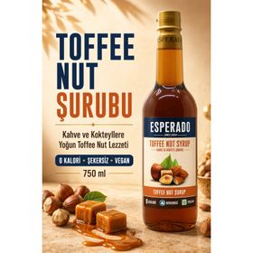 Esperado 750 ml Şekersiz Toffnut Aromalı Kahve Kokteyl Şurubu