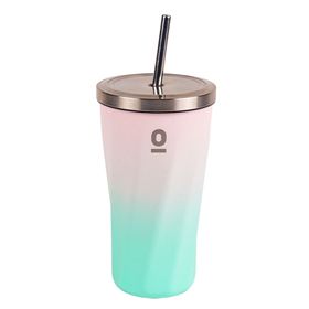 Espressolab No:79 Renkli Paslanmaz Çelik Renk Geçişli Pipetli 500 ml Termos