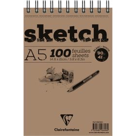 Esquısse Blanc A5 90 gr 100 Yaprak Kısa Kenarı Spiralli Defter