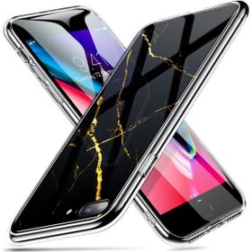 Esr Apple iPhone 7 8 Marble Glass Siyah Gold Kılıf