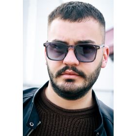 Esrada 1002 03 47-18-145 Kare Gri Çerçeve Mavi Cam Unisex Güneş Gözlüğü