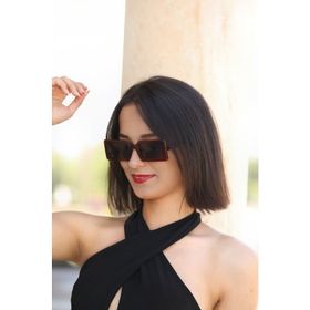 Esrada 2016 01 52-19-135 Geometrik Şeffaf Çerçeve Turuncu Cam Unisex Güneş Gözlüğü
