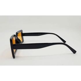 Esrada 2020 06 50-20-145 Dikdörtgen Siyah Çerçeve Turuncu Cam Unisex Güneş Gözlüğü