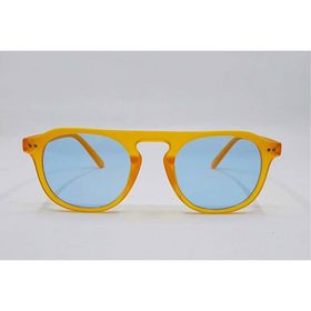Esrada 46-20-140 2021 09M Oval Turuncu Çerçeve Mavi Cam Unisex Güneş Gözlüğü