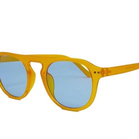 Esrada 46-20-140 2021 09M Oval Turuncu Çerçeve Mavi Cam Unisex Güneş Gözlüğü