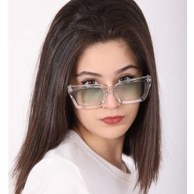 Esrada Şeffaf Yeşil Kare Kadın Güneş Gözlüğü