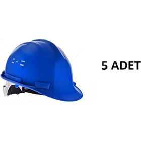 Essafe 1537 Plastik İçlikli Vidalı 5 Adet Mavi Deliksiz Baret