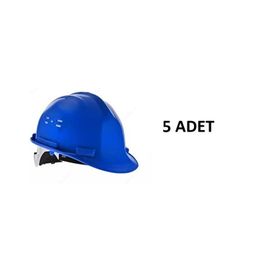 Essafe 1537 Plastik İçlikli Vidalı 5 Adet Mavi Deliksiz Baret