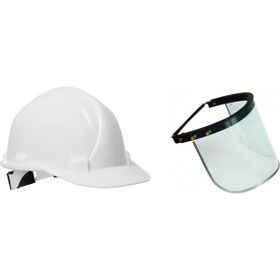 Essafe Vidalı Beyaz Barete Monte Yüz Siperlik Koruma