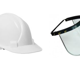 Essafe Vidalı Beyaz Barete Monte Yüz Siperlik Koruma