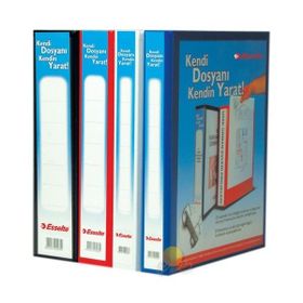 Esselte 46565411525 Kırmızı 4D Mekanizmalı Klasör