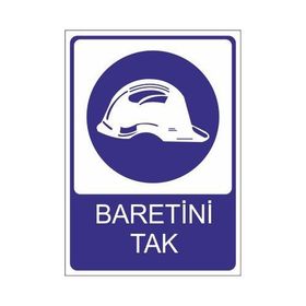 Este Uyarı Levhaları Baret Ve Kulaklık Tak 25x35 cm Uyarı Levhası