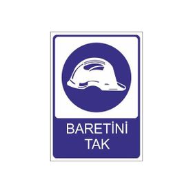 Este Uyarı Levhaları Baret Ve Kulaklık Tak 25x35 cm Uyarı Levhası