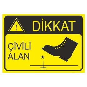 Este Uyarı Levhaları Çivili Alan 25x35 cm Uyarı Levhası
