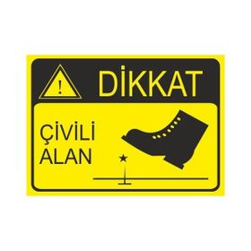 Este Uyarı Levhaları Çivili Alan 25x35 cm Uyarı Levhası