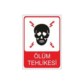 Este Uyarı Levhaları Dikkat 380V Ölüm Tehlikesi 25x35 cm Uyarı Levhası