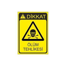 Este Uyarı Levhaları Dikkat 380V Ölüm Tehlikesi 25x35 cm Uyarı Levhası