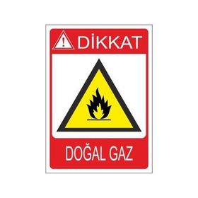 Este Uyarı Levhaları Dikkat Goğal Gaz 25x35 cm Uyarı Levhası