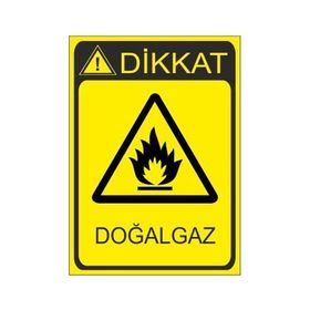 Este Uyarı Levhaları Doğalgaz 25x35 cm Uyarı Levhası
