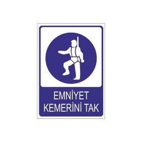 Este Uyarı Levhaları Emniyet Kemerini Tak 25x35 cm Uyarı Levhası