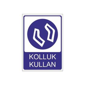 Este Uyarı Levhaları Kolluk Kullan 25x35 cm Uyarı Levhası
