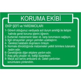 Este Uyarı Levhaları Koruma Ekibi 25x35 cm Uyarı Levhası