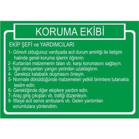 Este Uyarı Levhaları Koruma Ekibi 25x35 cm Uyarı Levhası