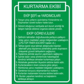 Este Uyarı Levhaları Kurtarma Ekibi 25x35 cm Uyarı Levhası