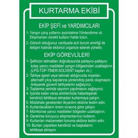 Este Uyarı Levhaları Kurtarma Ekibi 25x35 cm Uyarı Levhası