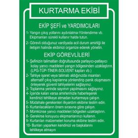 Este Uyarı Levhaları Kurtarma Ekibi 25x35 cm Uyarı Levhası