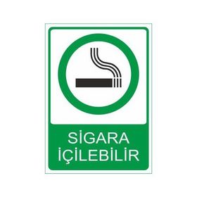 Este Uyarı Levhaları Sigara İçilebilir 25x35 cm Uyarı Levhası
