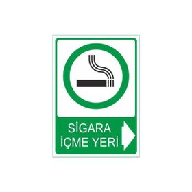 Este Uyarı Levhaları Sigara İçme Yeri 25x35 cm Uyarı Levhası