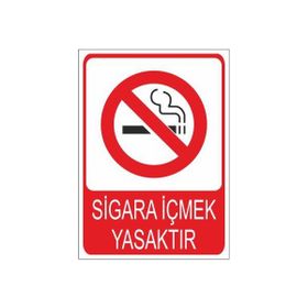 Este Uyarı Levhaları Sigara İçmek Ve Açık Alev Yasaktır 25x35 cm Uyarı Levhası