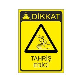 Este Uyarı Levhaları Tahriş Edici 25x35 cm Uyarı Levhası