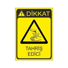Este Uyarı Levhaları Tahriş Edici 25x35 cm Uyarı Levhası