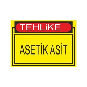 Este Uyarı Levhaları Tehlike Asetik Asit 25x35 cm Uyarı Levhası