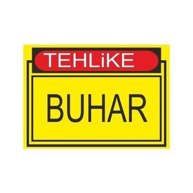 Este Uyarı Levhaları Tehlike Buhar 25x35 cm Uyarı Levhası