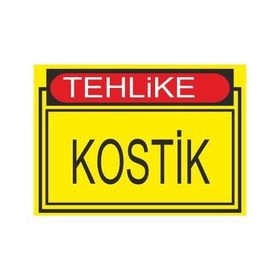 Este Uyarı Levhaları Tehlike Kostik 25x35 cm Uyarı Levhası