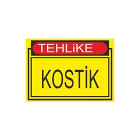 Este Uyarı Levhaları Tehlike Kostik 25x35 cm Uyarı Levhası