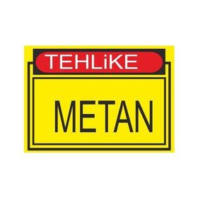 Este Uyarı Levhaları Tehlike Metan 25x35 cm Uyarı Levhası