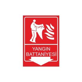 Este Uyarı Levhaları Yangın Battaniyesi 25x35 cm Uyarı Levhası
