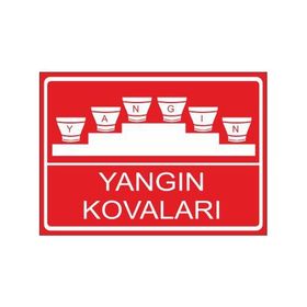 Este Uyarı Levhaları Yangın Kovaları 25x35 cm Uyarı Levhası