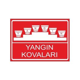 Este Uyarı Levhaları Yangın Kovaları 25x35 cm Uyarı Levhası