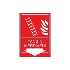 Este Uyarı Levhaları Yangın Merdiveni 25x35 cm Uyarı Levhası