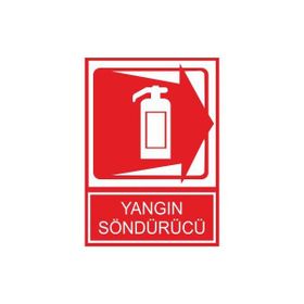 Este Uyarı Levhaları Yangın Södürücü 25x35 cm Uyarı Levhası