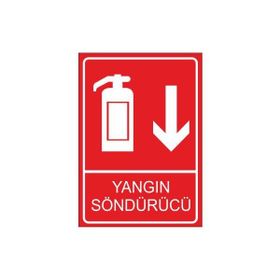 Este Uyarı Levhaları Yangın Södürücü 25x35 cm Uyarı Levhası