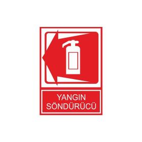 Este Uyarı Levhaları Yangın Södürücü 25x35 cm Uyarı Levhası